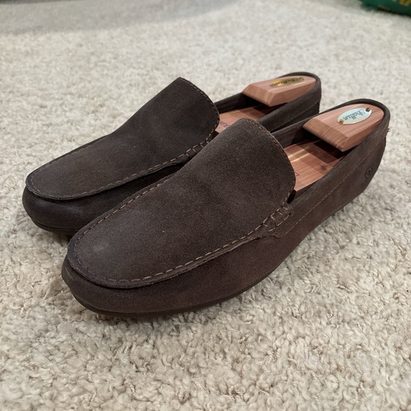 Born Other - Born Men's Brown Suede Formal Dress Loafers Shoes Size 11 Leather Upper